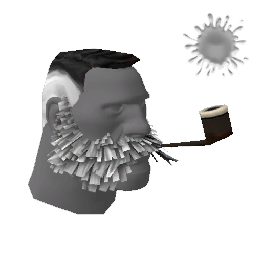 Strange Lord Cockswain's Novelty Mutton Chops and Pipe