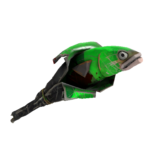 Strange Professional Killstreak Health and Hell (Green) Holy Mackerel (Battle Scarred)