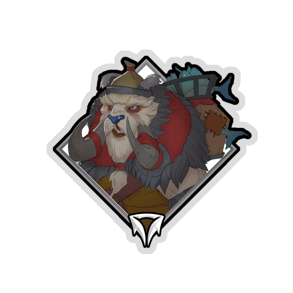 Glitter Crownfall Sticker - Tusk