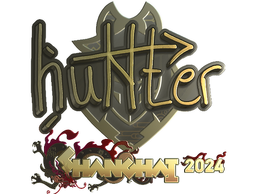 Sticker | huNter- (Gold) | Shanghai 2024