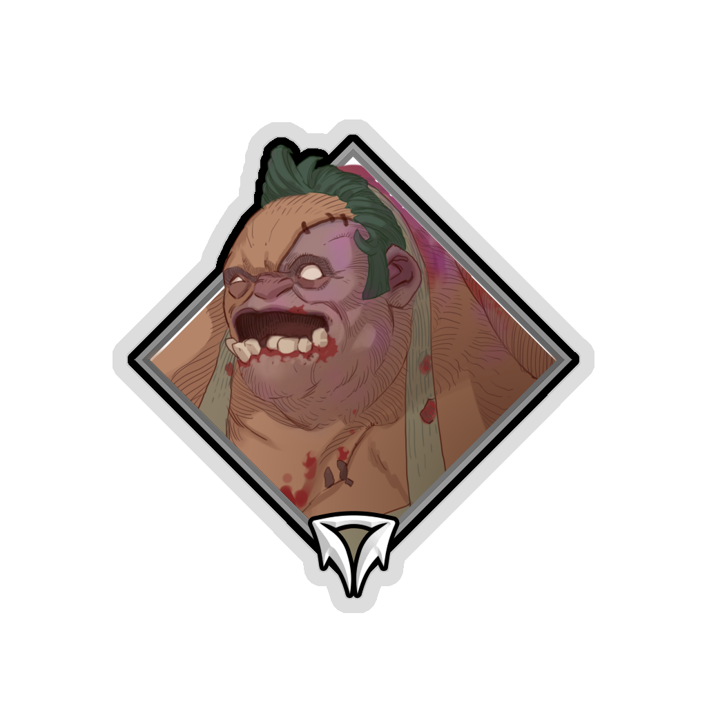 Glitter Crownfall Sticker - Pudge